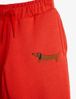 Dog Embroidered Sweatpants