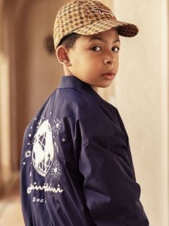 Mini Rodini Society Embroidered Baseball Jacket