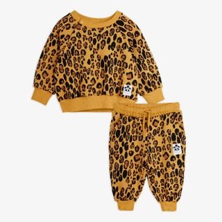 Basic Leopard Baby Sweat Set