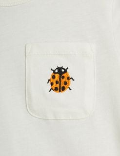 Ladybug T-shirt med ficka