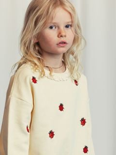 Ladybug sweatshirt med spets