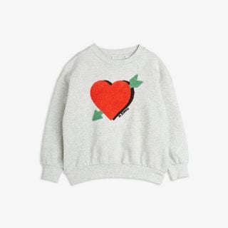 Arrowed heart chenille sweatshirt