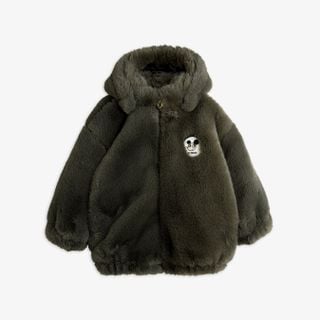 Ritzratz patch faux fur jacket
