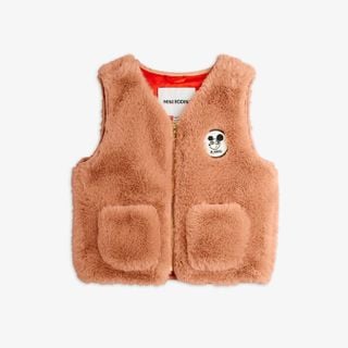 Ritzratz patch faux fur vest