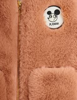 Ritzratz patch faux fur vest