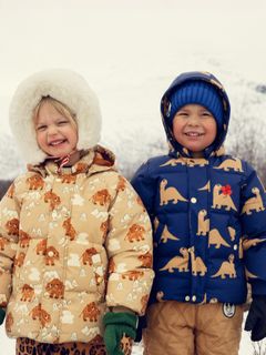 Dinos hooded puffer jacket 