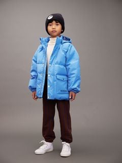 Solid heavy puffer jacket