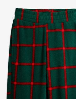 Plaid fleece trousers
