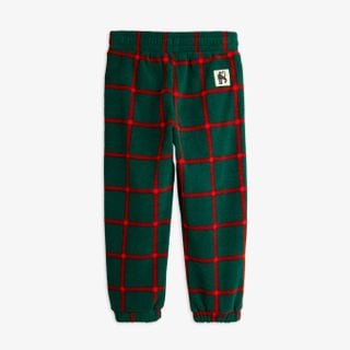 Plaid fleece trousers