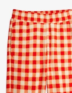 Gingham fleece trousers