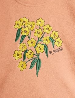 Alpine flowers fleece long sleeve top