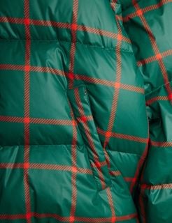 Plaid puffer jacket adult
