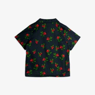 Lingonberries woven short sleeve shirt