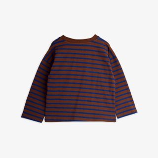 Stripe bird patch long sleeve T-shirt 