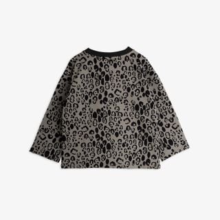 Leopard brushed long sleeve top