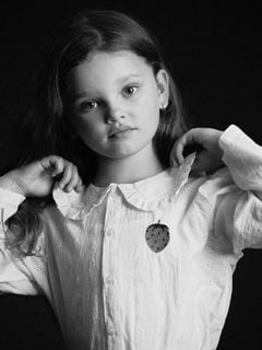 Strawberry schiffli blouse