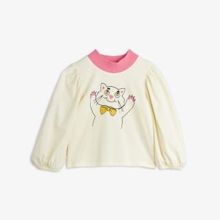 Cat balloon sleeve top