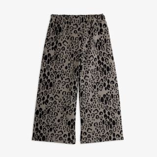 Leopard brushed jersey trousers