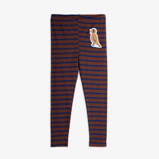 Stripe bird patch leggings