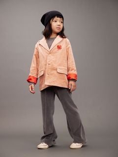 Clover velour flared trousers