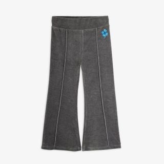 Clover velour flared trousers