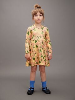 Alpine flowers long sleeve dress