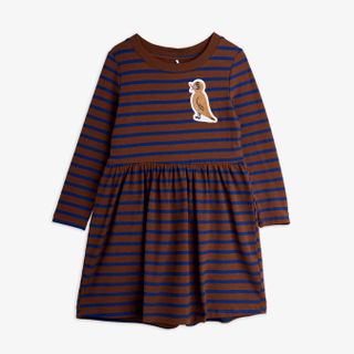 Stripe bird patch dress