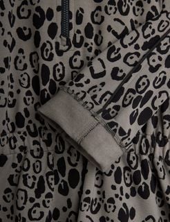 Leopard brushed jersey dress