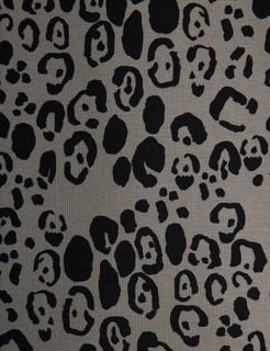 Leopard brushed jersey dress