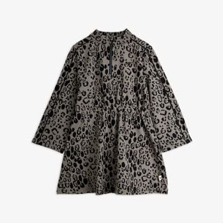 Leopard brushed jersey dress