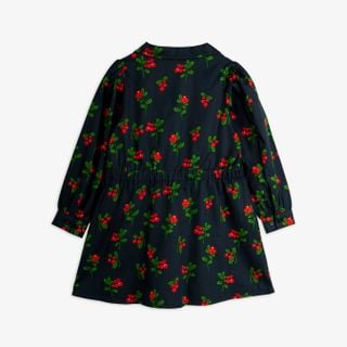 Lingonberries woven long sleeve dress