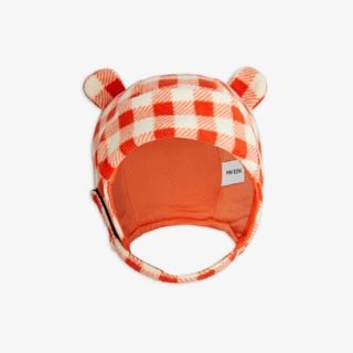 Gingham fleece hat