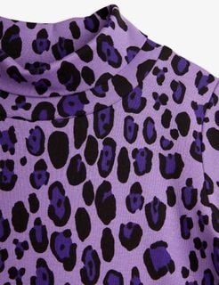 Leopard turtleneck T-shirt 