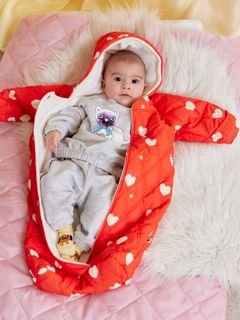 Hearts Quilted Stroller Bag