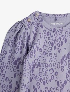 Mini Leopard Puff Sleeve Bodysuit