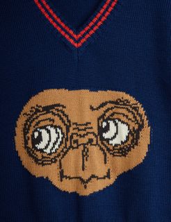 E.T. Intarsia V-Neck Sweater
