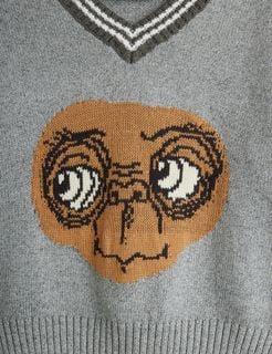 E.T. Intarsia V-Neck Sweater | Mini Rodini