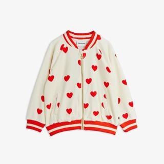 Hearts Velour Baseball Cardigan