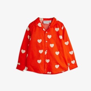 Hearts Woven Long Sleeve Shirt