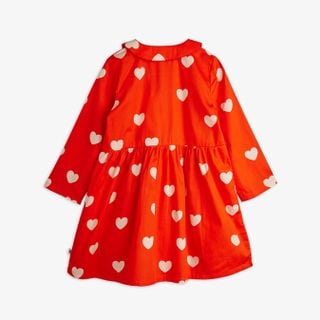 Hearts Woven Long Sleeve Dress