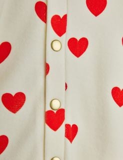 Hearts Velour Baby Jumpsuit