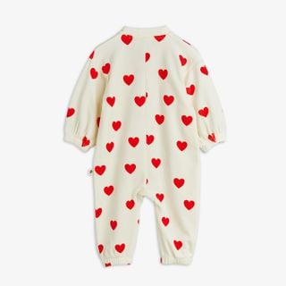 Hearts Velour Baby Jumpsuit