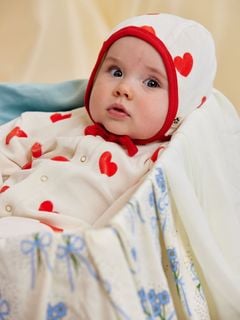 Hearts Velour Baby Helmet