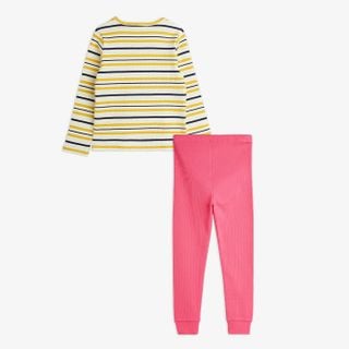 Ribbed long sleeve T-shirt and leggings set