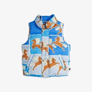Horse Print Puffer Vest