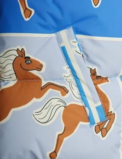 Horse Print Puffer Vest