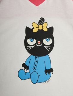 Cat V-Neck T-Shirt
