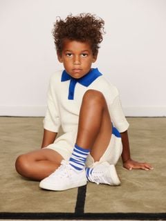 Cable Knit Polo Shirt