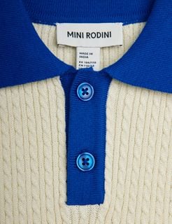 Cable Knit Polo Shirt