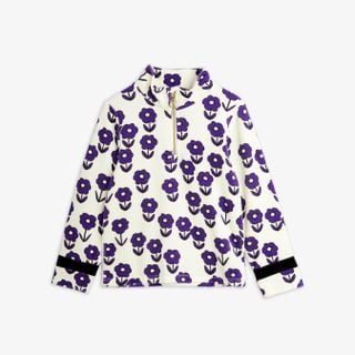 Spaceflower velour zip tröja